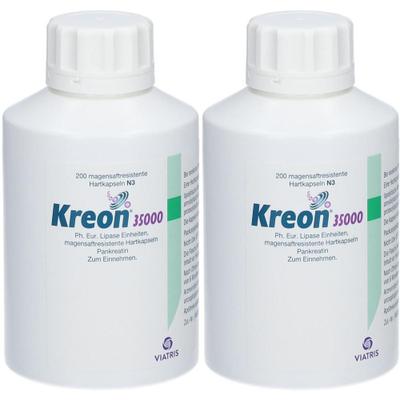 Kreon 35000 PH EUR LIP EI x2 2x200 St Magensaftresistente Hartkapseln