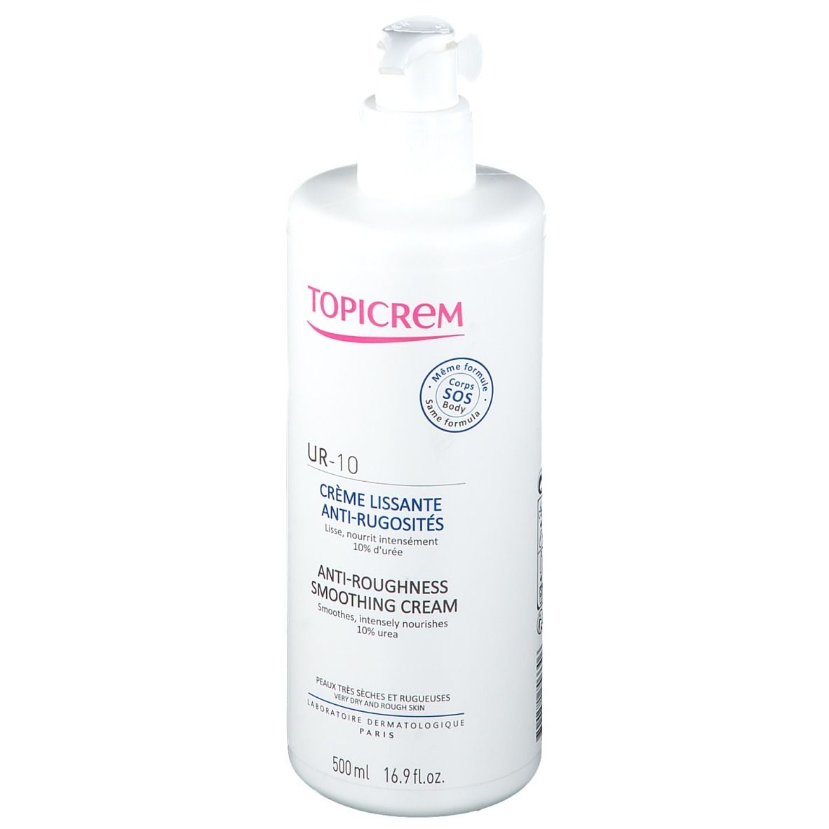Topicrem Ur10 Gladmakende Creme Tegen Ruwe Huidx 500 ml
