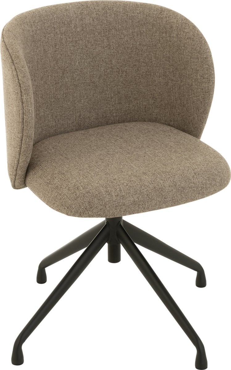 J-Line stoel Turn/Up/Down in linnen donkerbruin/beige