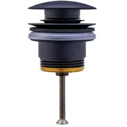 Duravit, Duscharmatur + Badewannenarmatur, Ventil PUSH-OPEN mattschwarz