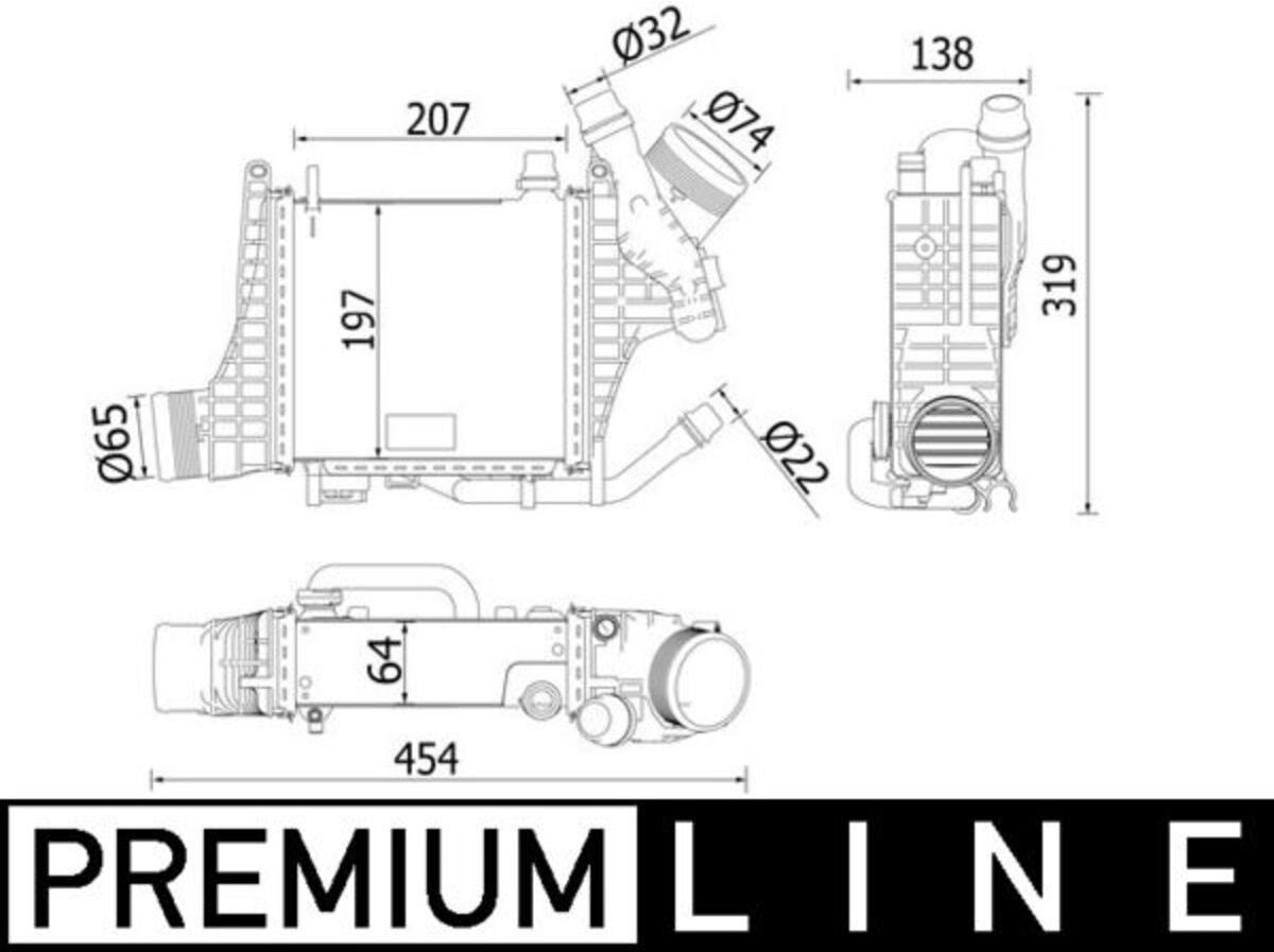 Ladeluftkühler MAHLE CI 541 000P