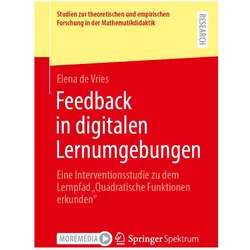 Feedback in digitalen Lernumgebungen, Fachbücher von Elena de Vries