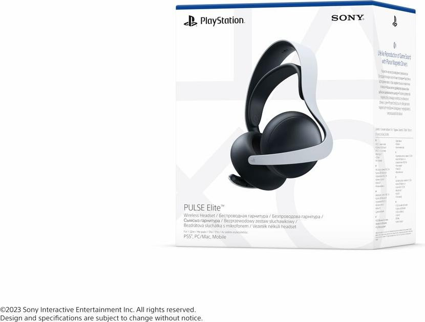 Sony PlayStation 5 Pulse Elite oordopjes, zwart en wit