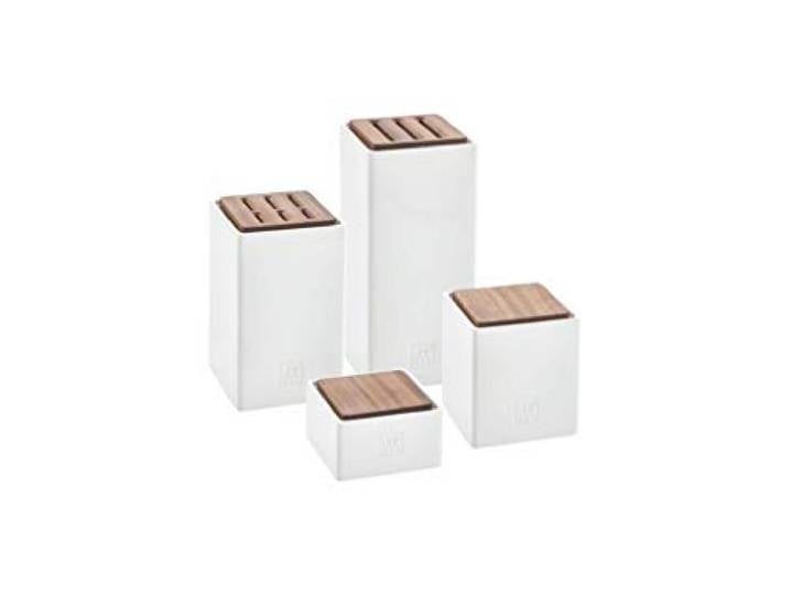 ZWILLING 4-teiliges Set aus Keramik und Holz (Behälter/Blöcke), Universal-Küchenmesser, nicht anwendbar, mehrfarbig