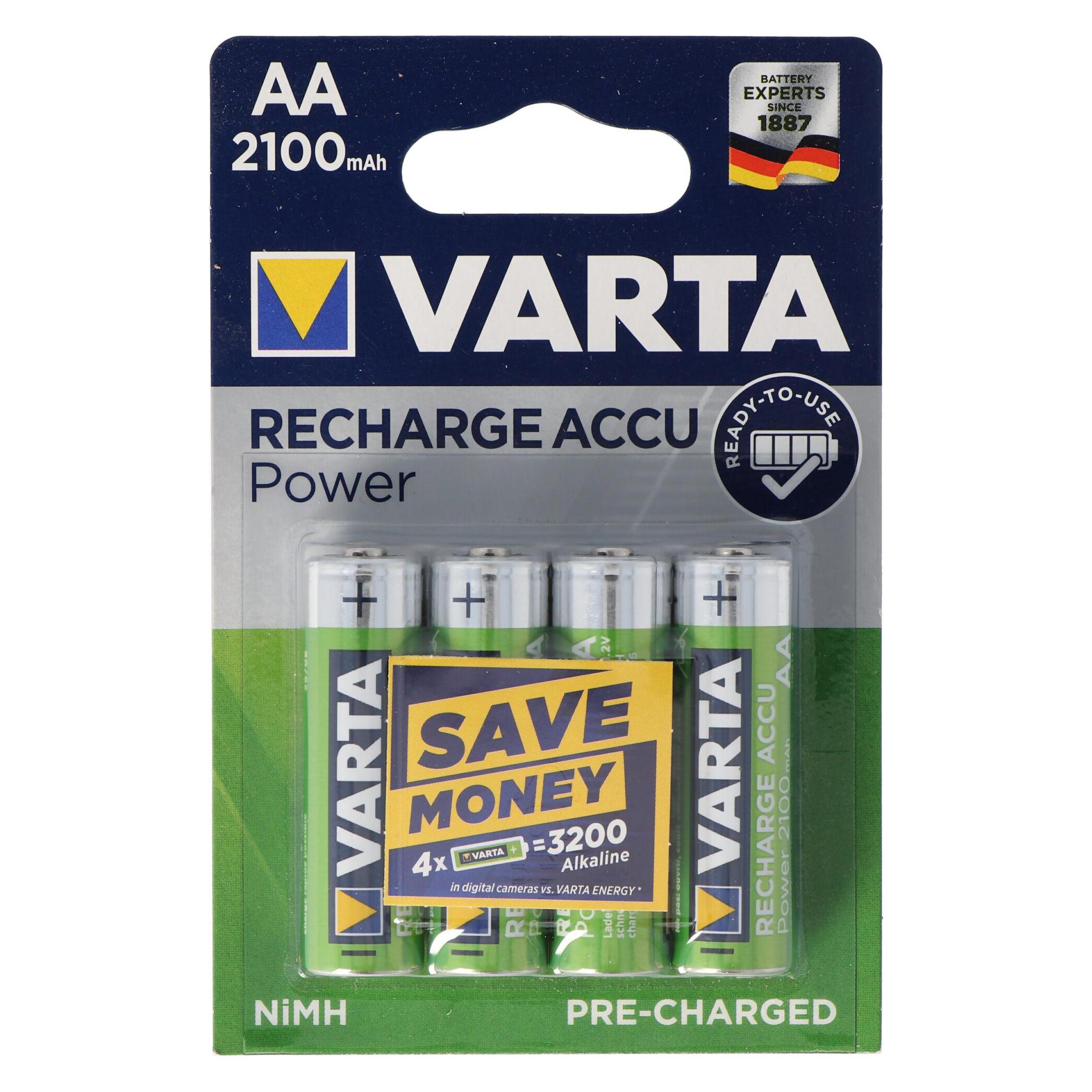 Varta UNI Standardbatterie für Omron Complete, M3, BF511, M7, X7, M400, X3, M500 (4 Stk., AA, 2100 mAh) (VT56706101404)