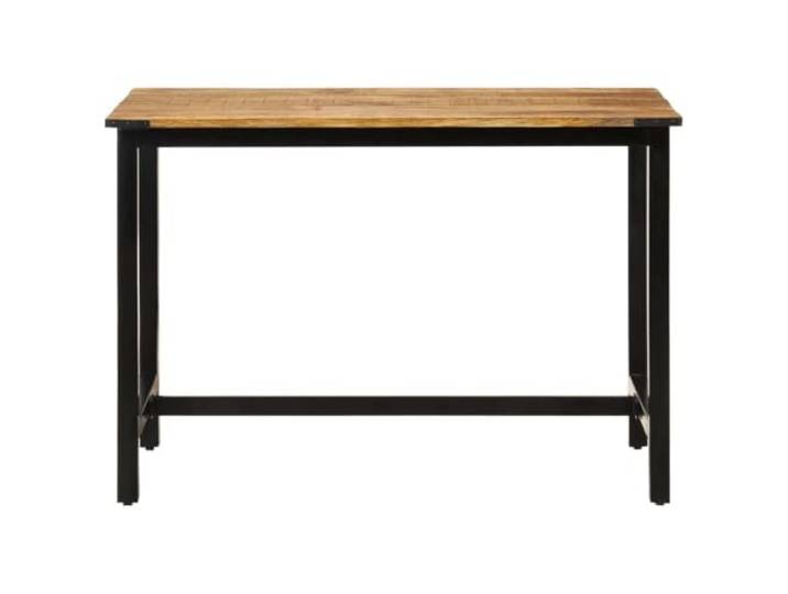 GPUTYGHN Esstisch 110x60x76 cm Massivholz Mango Massives Mangoholz, pulverbeschichtete Eisenbeine, Industriestil, Retro-Look, Küche, Esszimmer