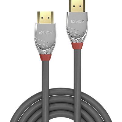 LINDY HDMI Anschlusskabel HDMI-A Stecker, HDMI-A Stecker 2.00m Grau 37872 4K UHD HDMI-Kabel