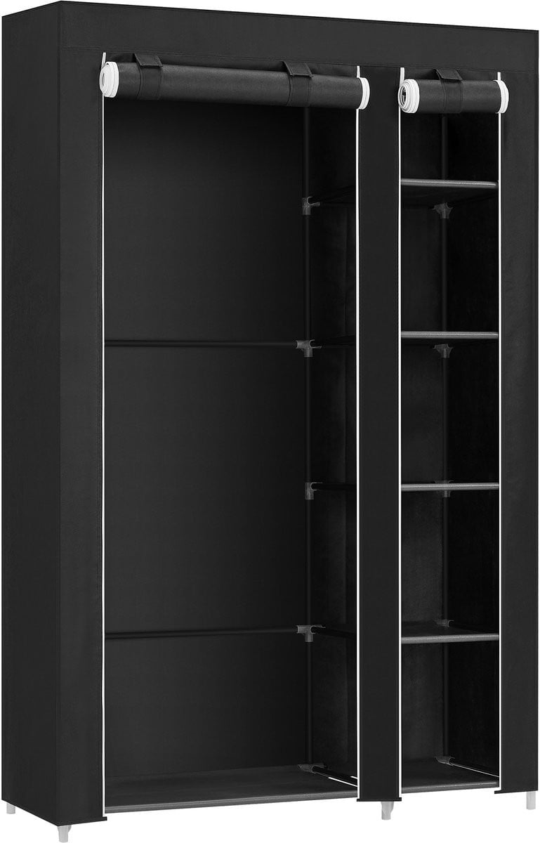 Songmics Opvouwbare Stoffen Kledingkast met Kledingstang en Open Plank