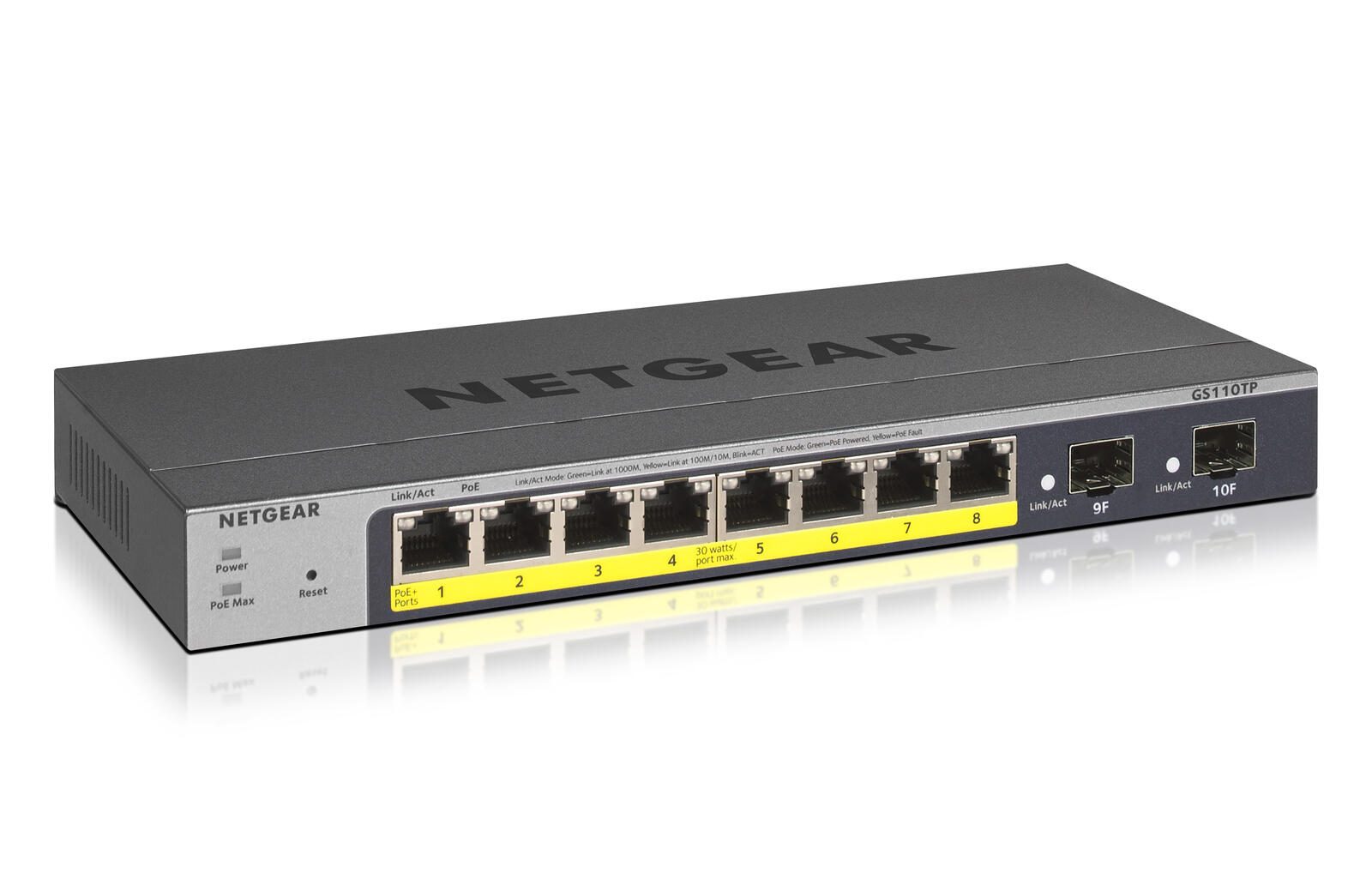 Netgear GS110TP-300EUS, 8-Port Smart Managed Gigabit Ethernet PoE Switch