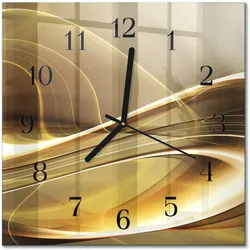 WANDUHR aus Glas 30x30 cm - Abstrakte Linien