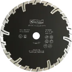 KRAFT WERKZEUGE Diamant-Trennscheibe Ø230mm, T-förmiges Muster