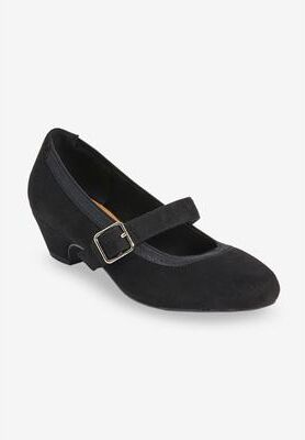 Wide Width Women's The Stone Pump by Comfortview in Black (Size 9 W)