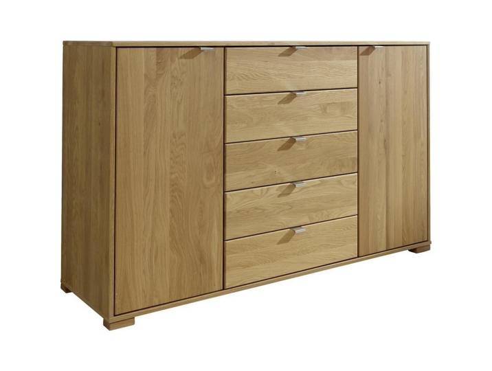 Dieter Knoll Kommode, Eiche, Holz, Eiche, massiv,teilmassiv,massiv, 2 Fächer, 5 Schublade(n) Schubladen, 141x86x43 cm, Beimöbel erhältlich, Holzmöbel, Kleinmöbel Holz, Holzkommoden