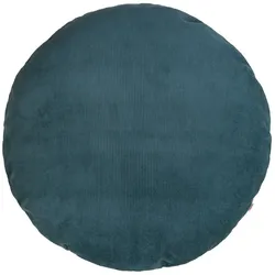 KISSENHÜLLE Rund HYggelig No.1 nord-blau Cord-Samt 80 cm Ø
