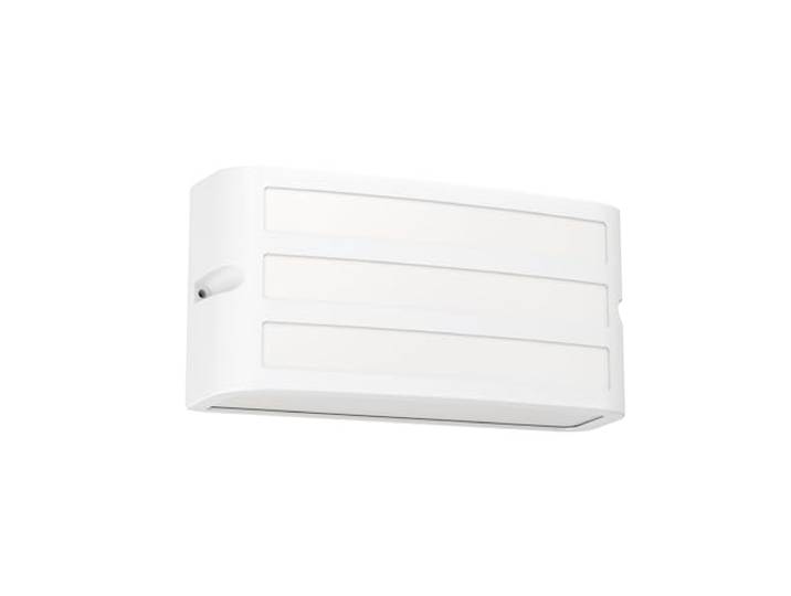 EGLO Applique murale extérieure Camarda\, lampe de façade rectangulaire luminaire d‘extérieur en métal blanc\, éclairage avec douille E27\, IP54