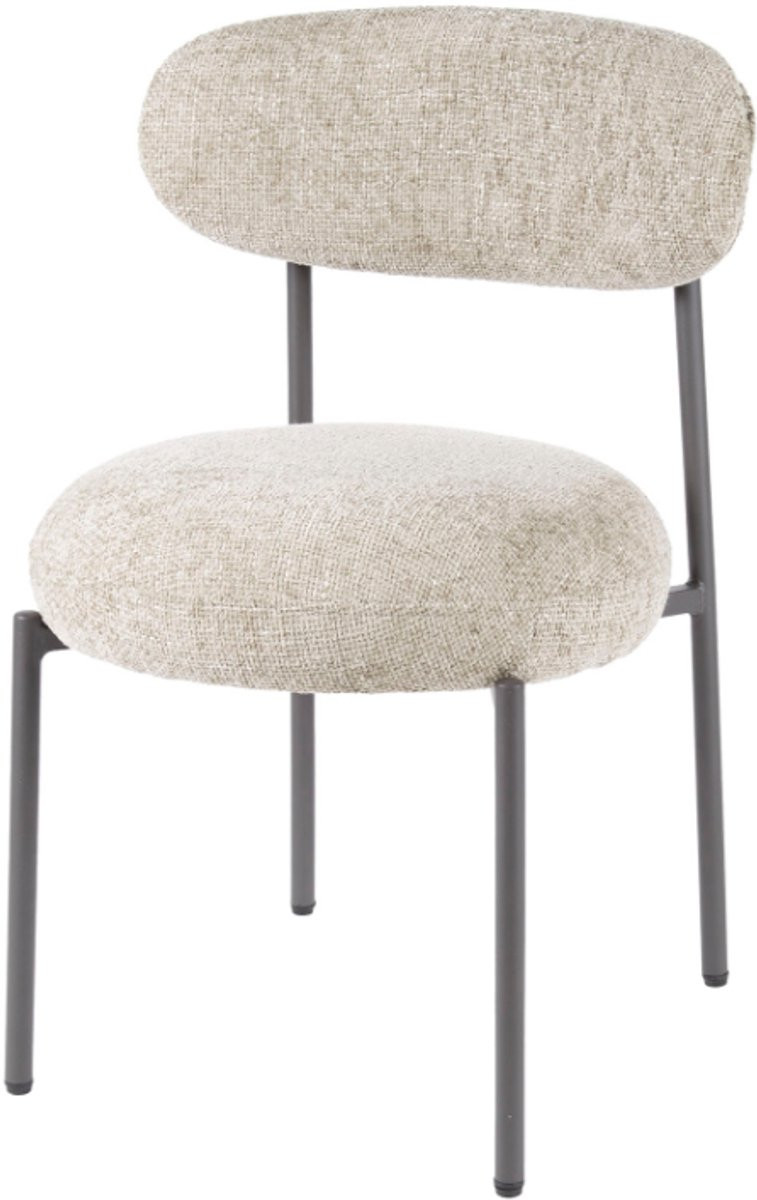 AnLi Style Eetkamerstoel round - Tissee Cargo zand - set van 2