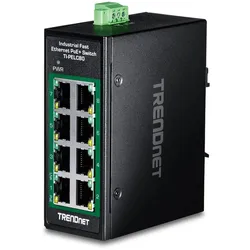 Trendnet TI-PELC80 Netzwerk-Switch Unmanaged Fast Ethernet (10/100) Power over Ethernet (PoE) Schwarz