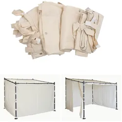 4er-Set Seitenwand für Pergola MCW-A22, Ersatzseitenwand Pavillon, 3x3m Polyester ~ creme