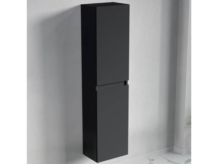 LOMAZOO colonne salle de bain Marbella noir mat - 140cm