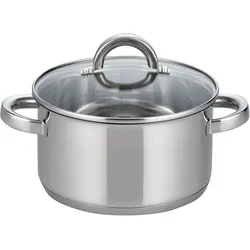 ELO Fleischtopf mit Glasdeckel Opal Ø14cm - silber