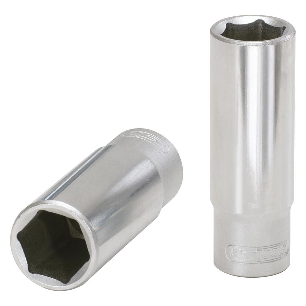 KS Tools Werkzeuge-Maschinen GmbH 1/2 Sechskant-Stecknuss, lang, 24mm, auf Hänger (24 mm) (917.1257-E)