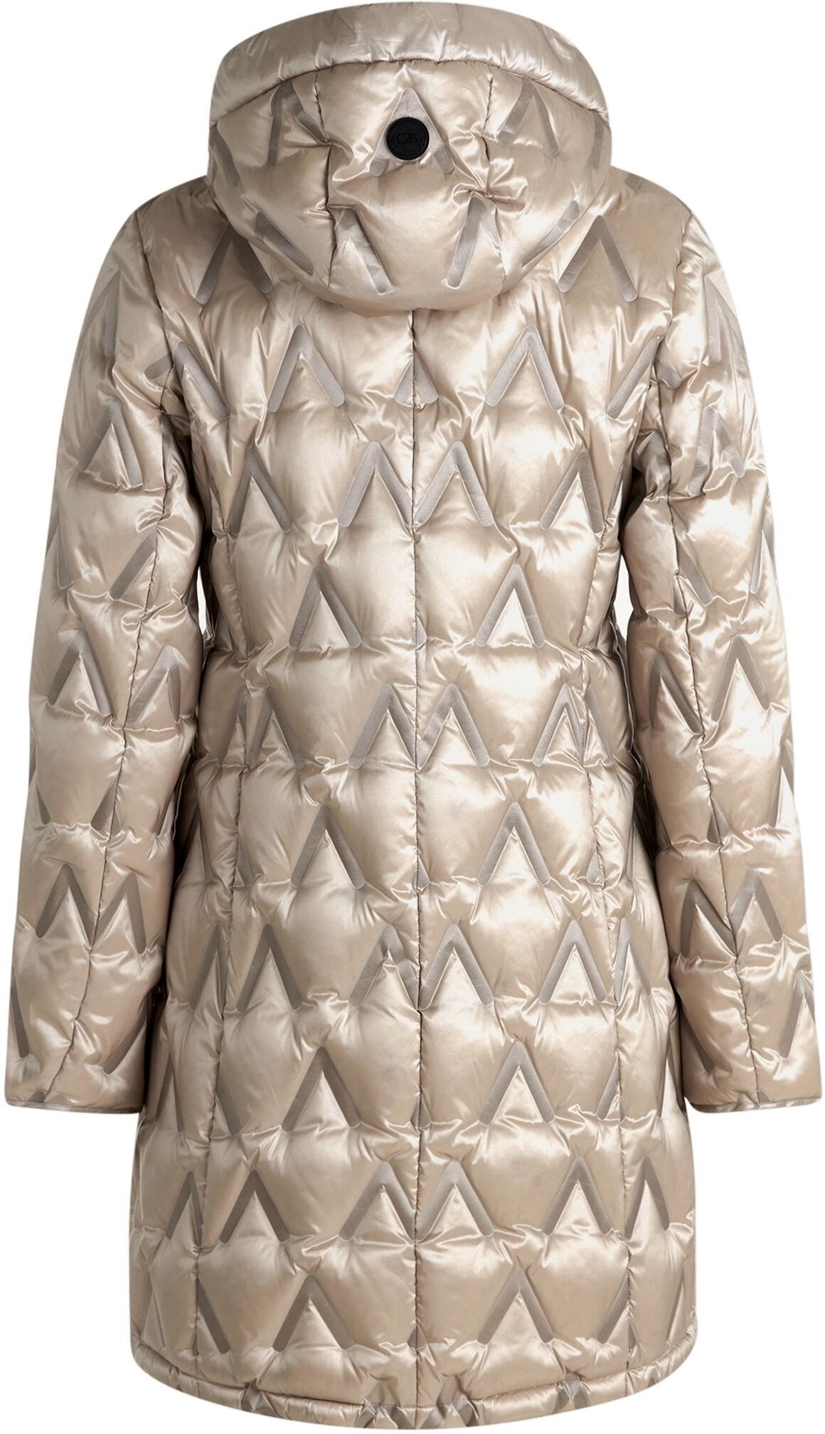 Daunenmantel GIL BRET "Daunenmantel mit Kapuze", Damen, Gr. 36, beige (silber cloud), Obermaterial: 55% Polyester PES. 45% Polyamid PA., Mäntel Daunenmantel