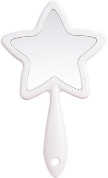 Fusion Finds Star Shaped Handheld Makeup Mirror Portable Beauty Mirror With Hanging Hole HD Single Sided Vanity Mirror white