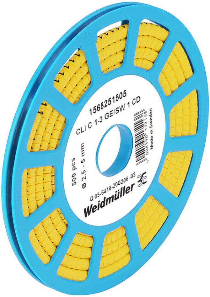 Weidmüller Leitermarkierer Zahl 5 gelb1, 5-4 CLI C1-3GE/SW CD (0409138)