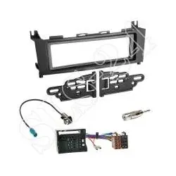 Autoradio 1-DIN Radioblende + Quadlock ISO Adapter Einbauset für Mercedes GLK...