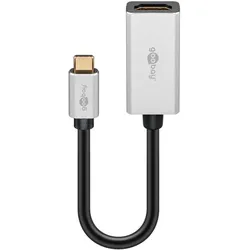 Goobay Adapter USB-C auf HDMI (HDMI), Video Adapter, Schwarz, Silber