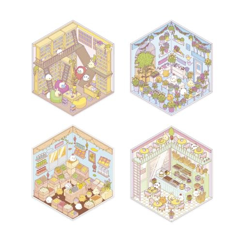 Janod Cosy Stickers Little Shops Creatieve Sticker Boek Kit