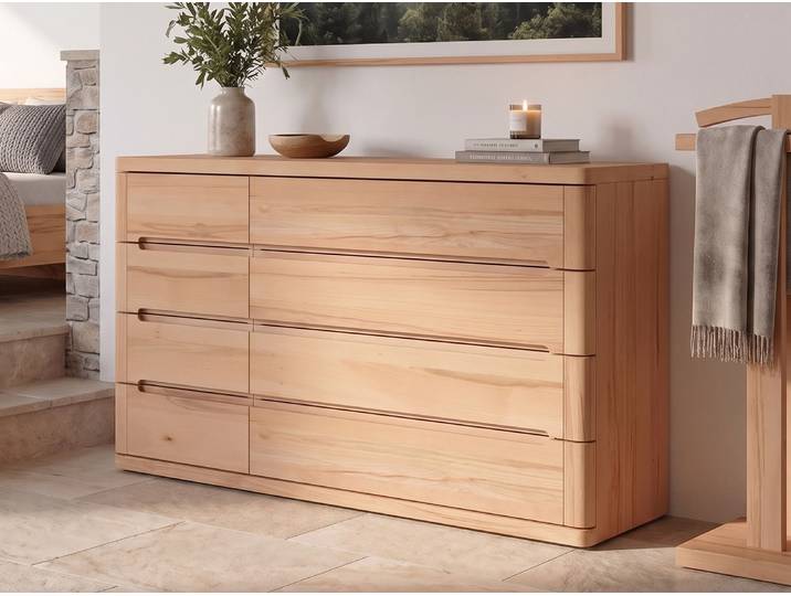 Kommode Kernbuche „Ella“ 150 cm Massivholz Buche