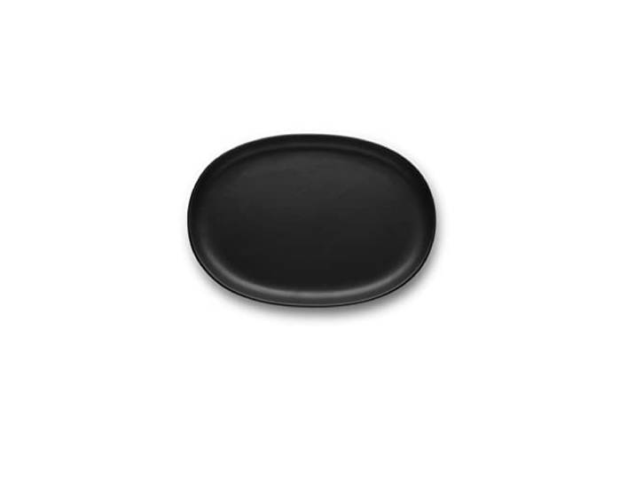 Eva Solo Assiette de cuisine nordique Assiette plate ovale Assiette de service Noir 26 cm