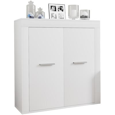 Kommode VCM "Holz Kommode Sideboard Anrichte Usilo 2 Drehtüren", weiß, B:80cm T:35cm, Sideboards, Kommode