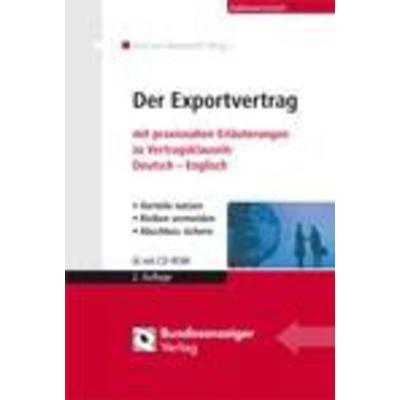 Der Exportvertrag, Taschenbuch von Christoph Graf Bernstorff, Bundesanzeiger, 978-3-89817-806-8
