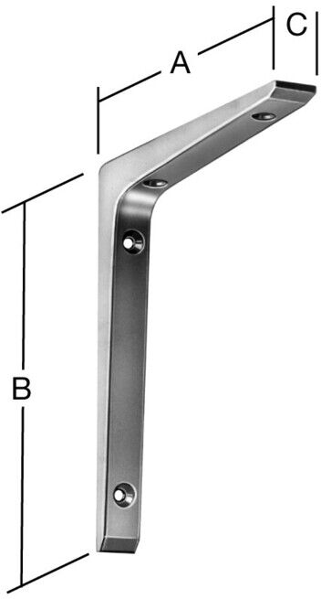 VORMANN Support de console L100xP65mm en aluminium moulé sous pression, blanc revêtement plastique (050155065W)