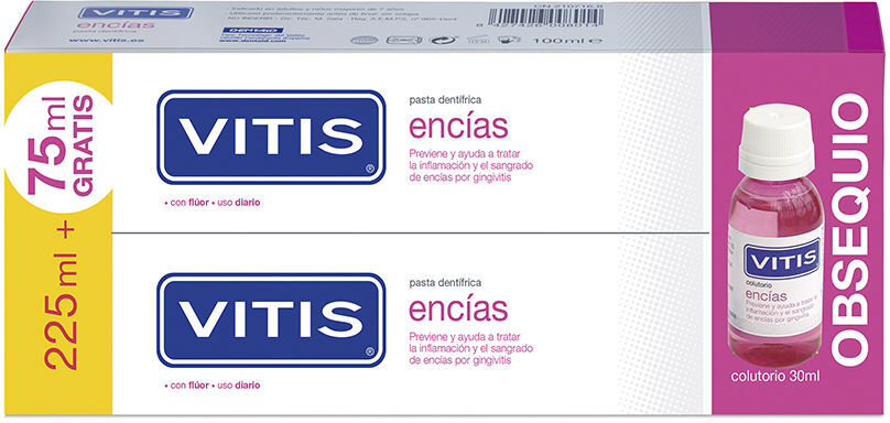 Vitis Encías pasta dentífrica con flúor duo 2 x 150 ml