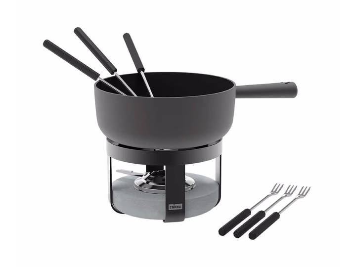 Stöckli Fondue-Set Pilatus Stone Classic Fonduegerät – Fondue Set – schwarz