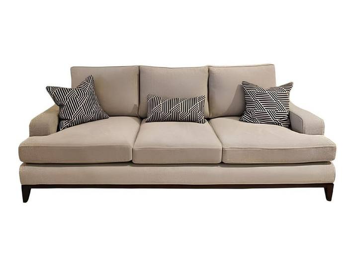 JVmoebel 3-Sitzer JVMoebel graues Sofa mit mittelfester Polsterung und Holzrahmen