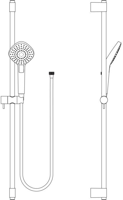 Ideal Standard Evo BrauseSet B2238AA chrom, Länge 900mm, 3 Funkionen, Durchmesser 115mm
