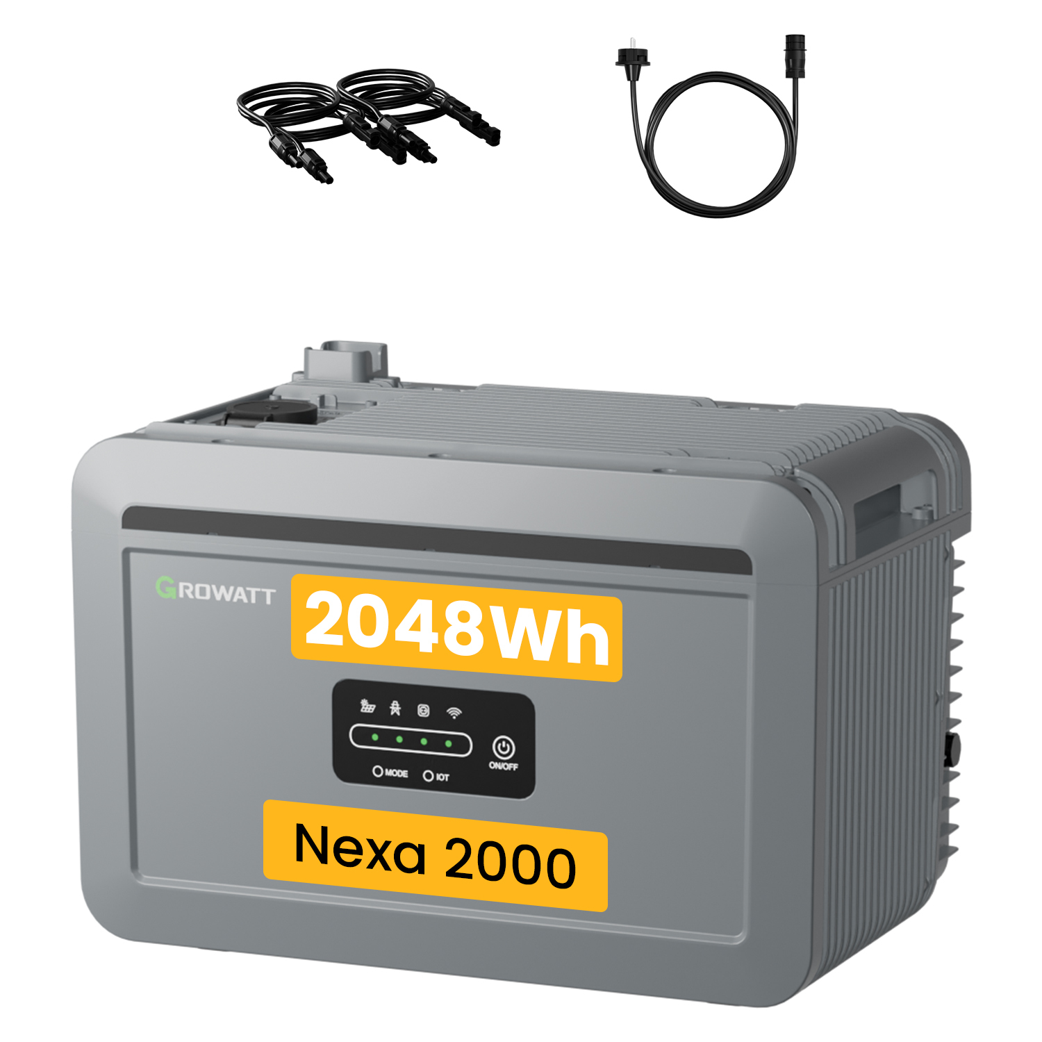 Powerness Balkonkraftwerk Speicher Growatt NEXA 2000 Speicher All-in-One 2048Wh Speicher für Balkonkraftwerke, (0% MwSt)