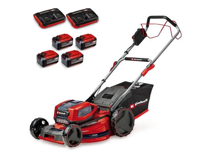 Akkurasenmäher EINHELL GP-CM 36/52 S Li BL (4x5,2Ah) , rot, B:52,5cm H:99cm T:164,8cm, Rasenmäher, Akkurasenmäher, 4 x 5,2 Ah Plus Akkus und 2 Twincharger