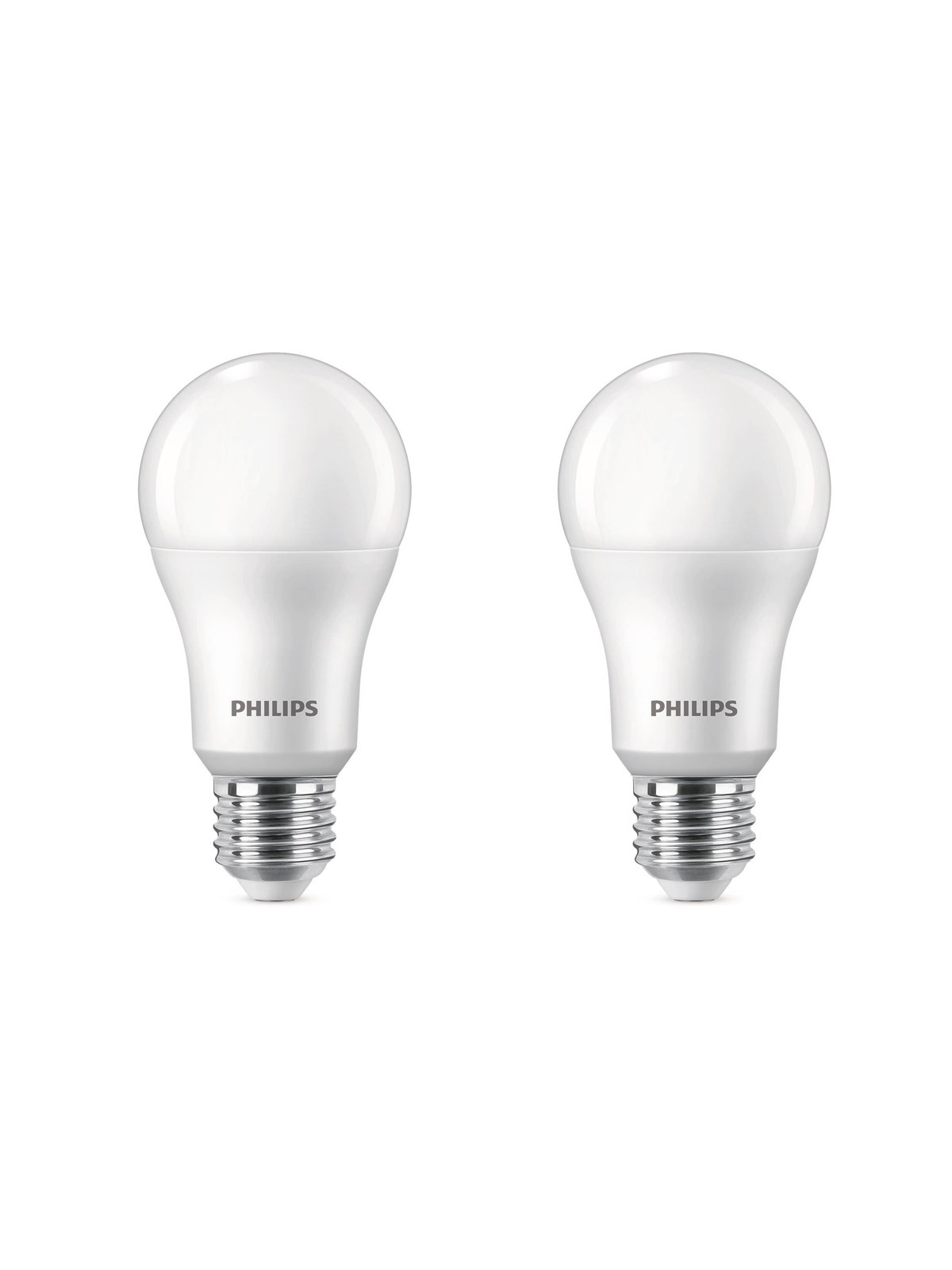 Philips LED-Lampe Standard 13W/827 (100W) Frosted 2-pack E27