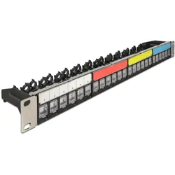 Delock 19′′ Keystone Patchpanel, Server Zubehör, Schwarz
