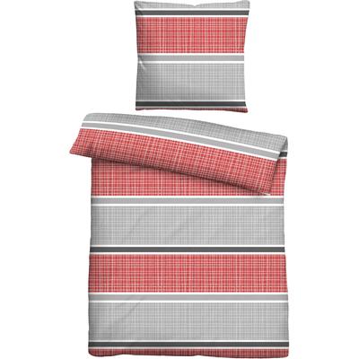 Bettwäsche "0360444", rot (rubin), B/L: 155cm x 220cm, 1 Stk., 1 Stk., Fleece, B/L: 80cm x 80cm, 2 Stk., Fleece, Obermaterial: 100% Polyester, CASTELL - MARKENBETTWÄSCHE, Bettwäsche, Bettwäsche, Thermo-Fleece, absolut flauschig, weich + wohlig warm,...