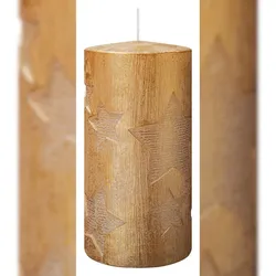 Wiedemann Kerzen Kerzen Icestar Gelbgold 130 x Ø 70 mm 4er Set