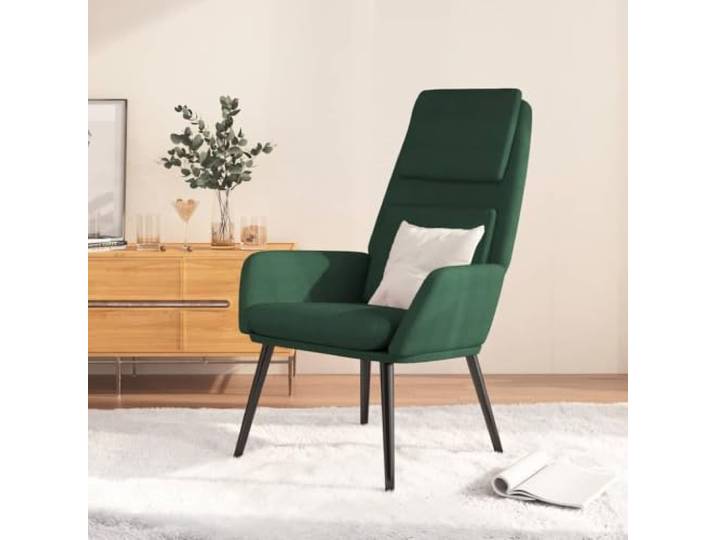 YUTAASU Relaxsessel Dunkelgrün Stoff Thickly Padded, Soft Fabric, Metal Frame, Sturdy, Comfortable Armrests, Living Room