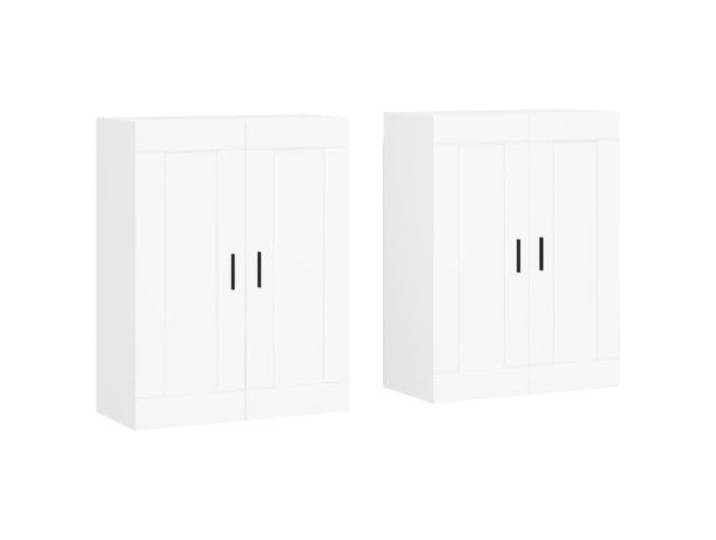 Helloshop26 2er Set praktische und dekorative Wandschränke 69,5 x 34 x 90 cm aus technischem Holz weiß 02_0055484