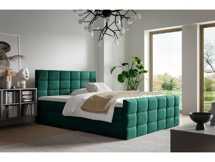 yourhouse24 Boxbett Berlin (Bonell-Matratze und Topperr), mit zwei Bettkästen
