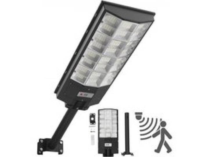 VEVOR Solar Straßenlaterne 450000LM, Straßenlampe 8000 W, Solarleuchte mit Dämmerungssensor, LED-Flutlicht mit Bewegungsmelder, IP65 wasserdichte Außenbeleuchtung, für Einfahrt & Hof, 1 Stück